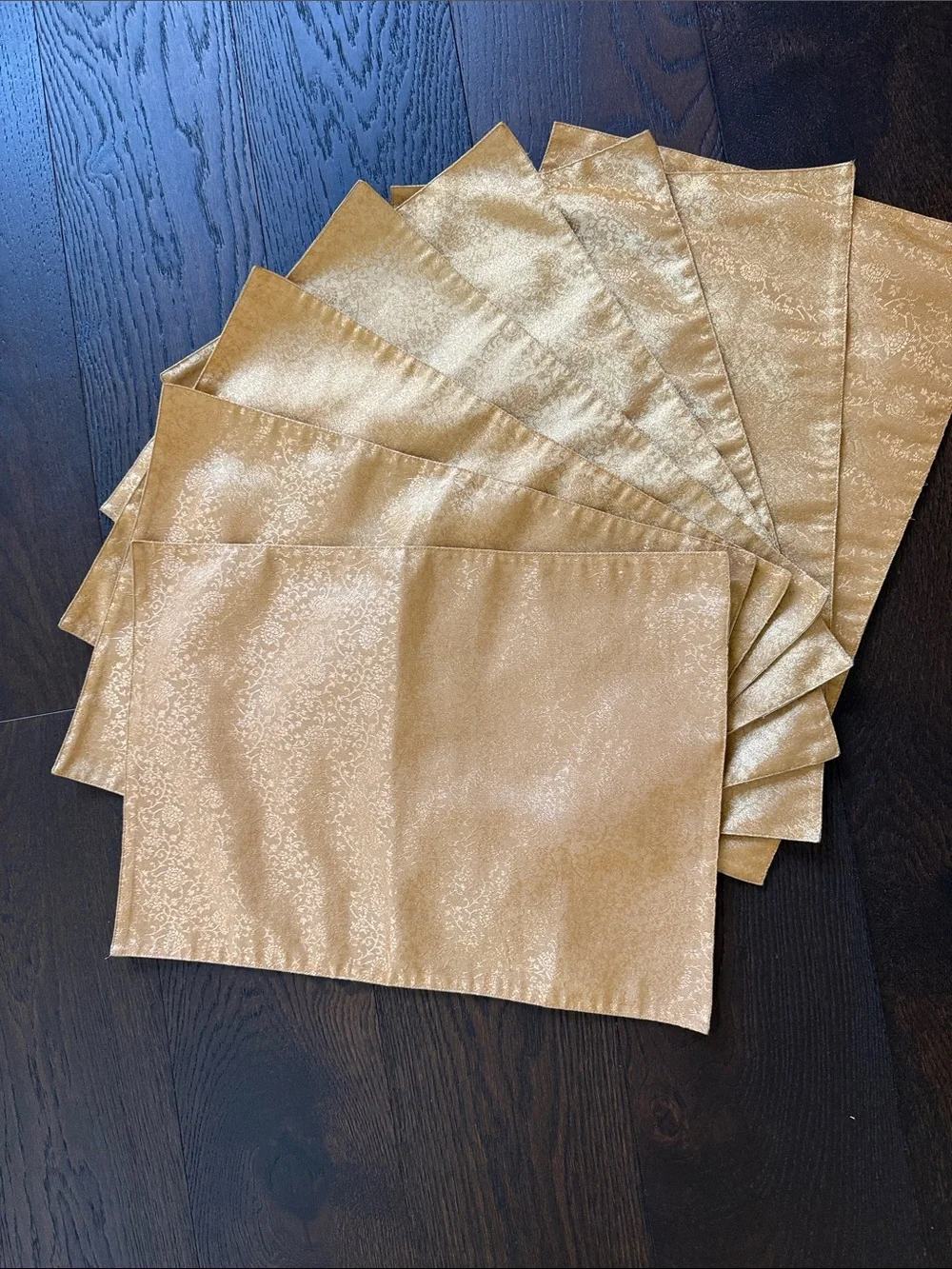 Pier One Imports Gold Jacquard placemats - set of 8